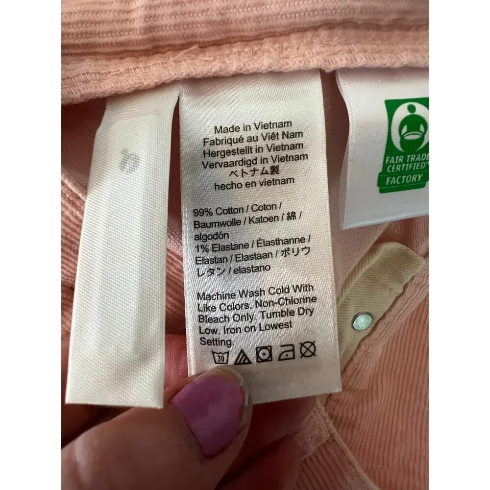J.Crew Pink Corduroy Pants Classic Straight Leg Preppy Men's W 30 L 30 FLAW